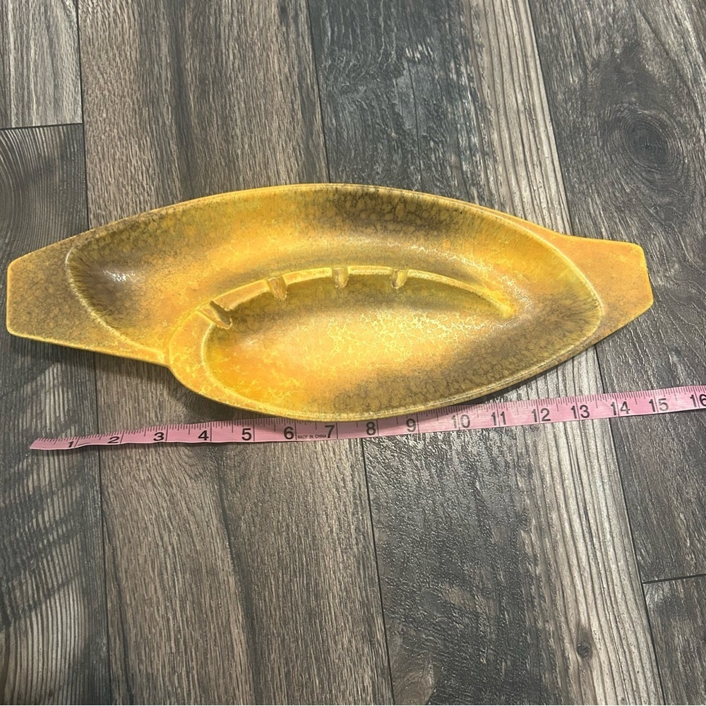 Mid Century Haeger 093 USA Ashtray Orange Drip Glaze Retro Home - Picture 5 of 6
